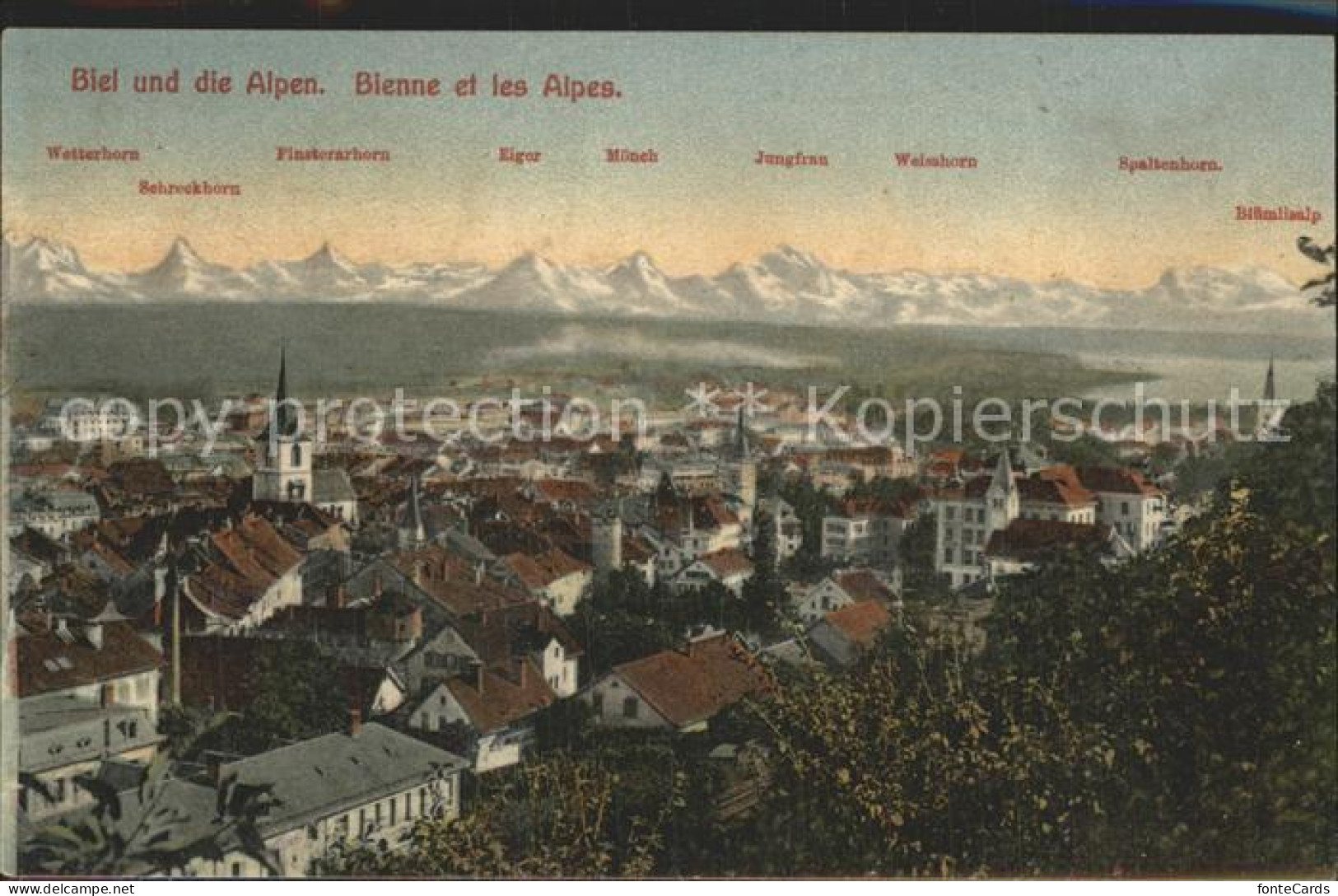 12351568 Biel Bienne Gesamtansicht Mit Den Alpen Biel/Bienne - Sonstige & Ohne Zuordnung