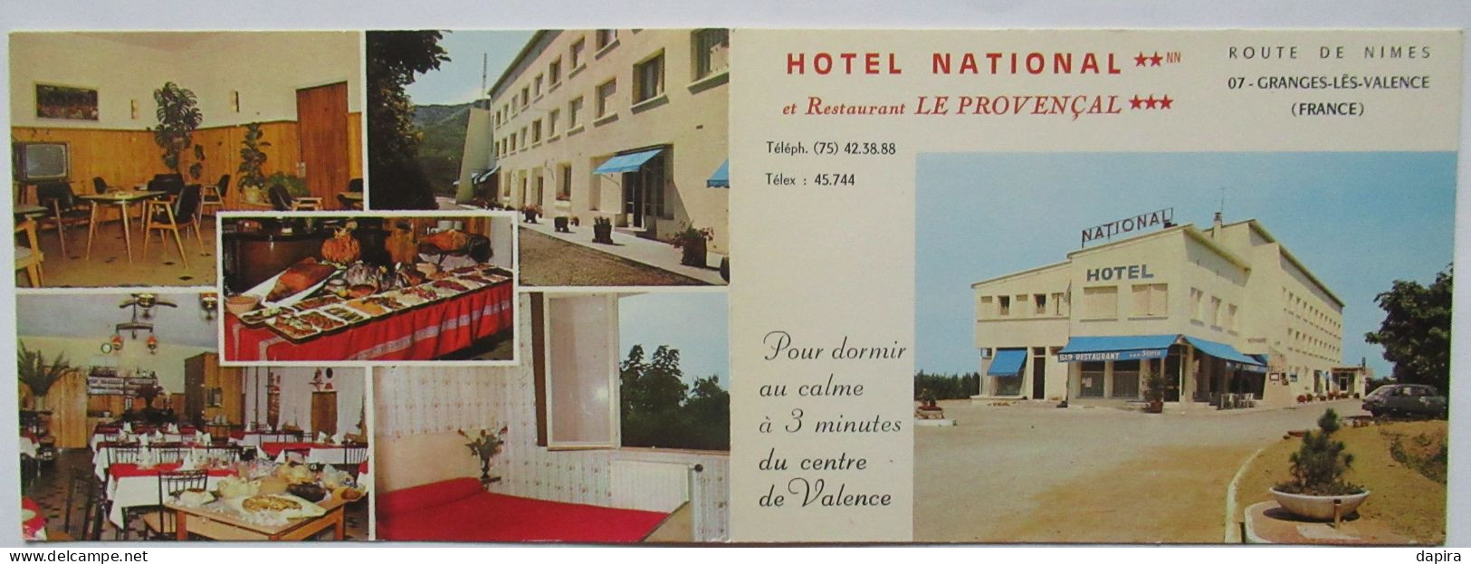 Carte De Visite HOTEL NATIONAL Et RESTAURANT LE PROVENCAL - 07 - GRANGES-LES-VALENCE - Visiting Cards