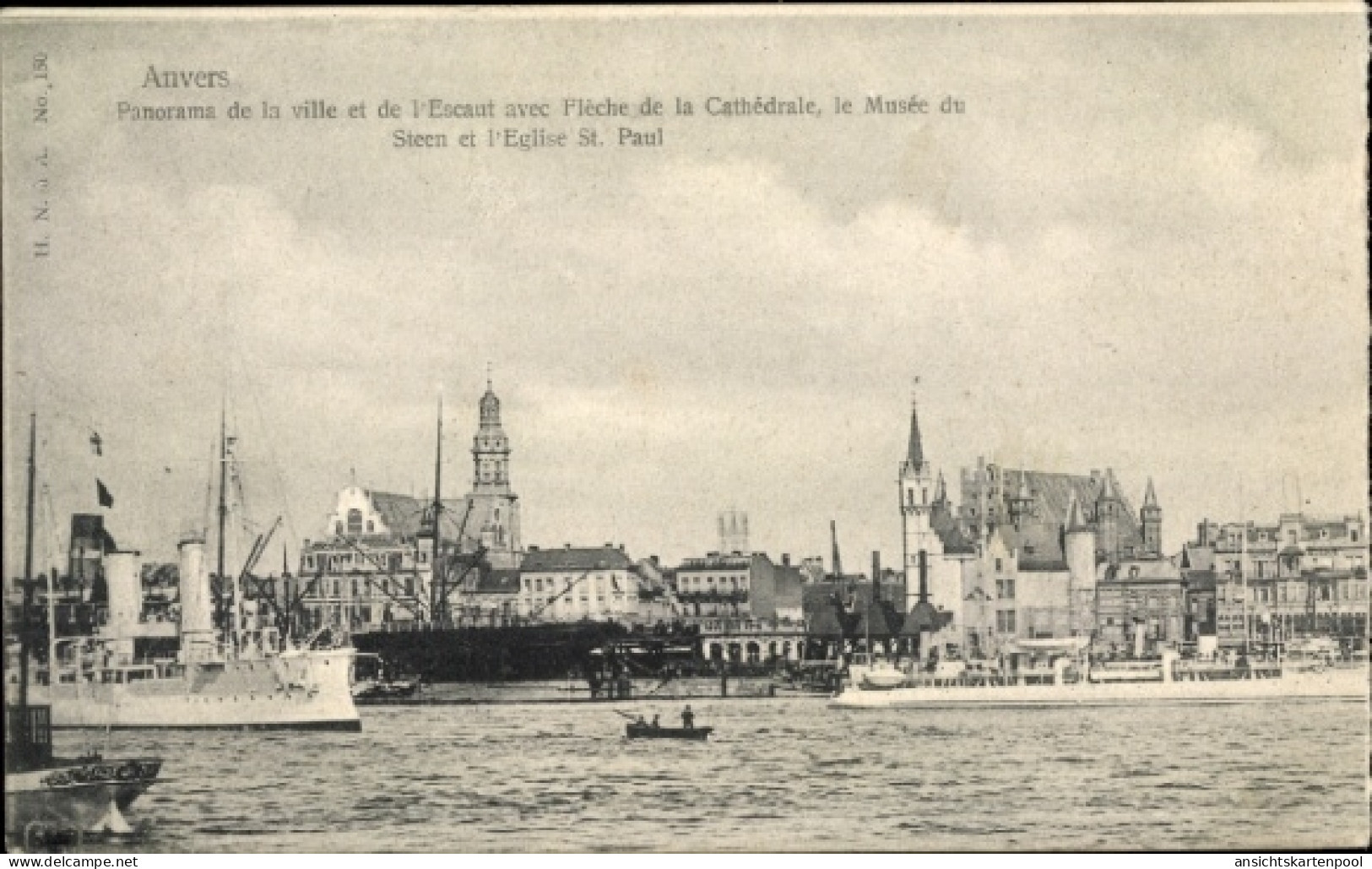 CPA Anvers Antwerpen Flandern, Panorama, Kathedrale, Museum, St. Paul Kirche - Altri & Non Classificati