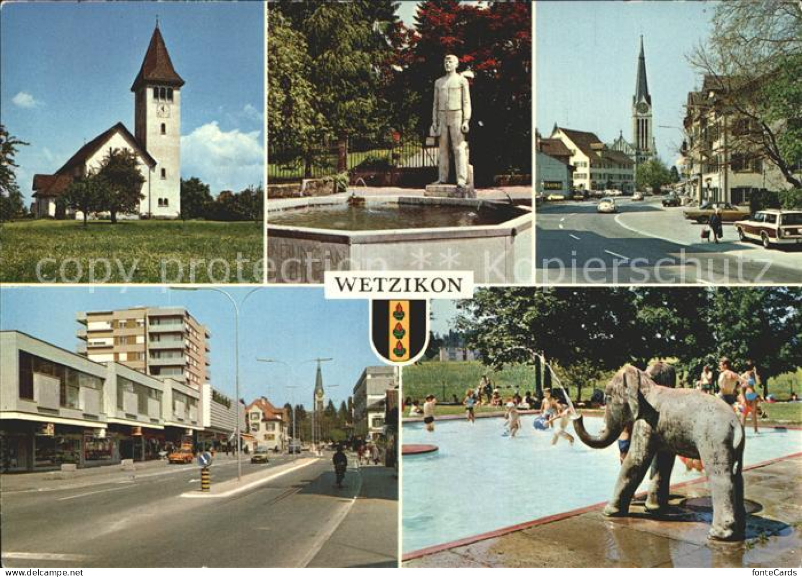 12349502 Wetzikon ZH Katholische Kirche St. Franziskus Freibad Brunnen Wetzikon  - Other & Unclassified