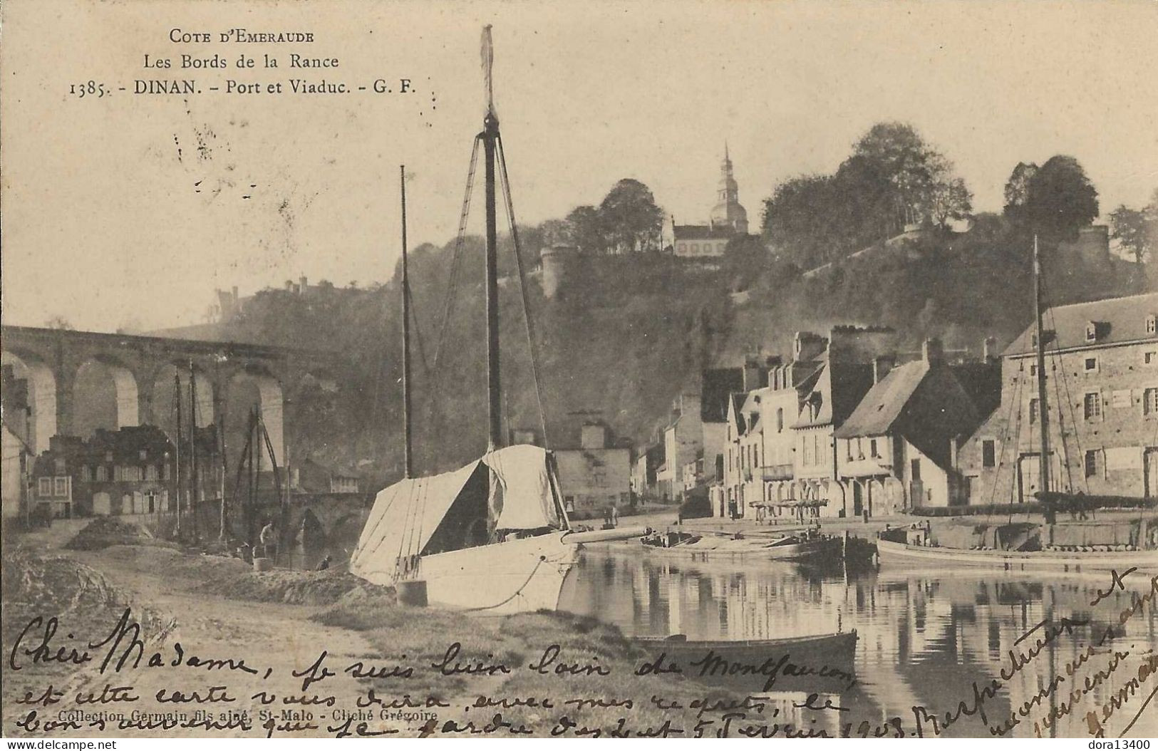 CPA22- DINAN- Port Et Viaduc- Les Bords De La Rance - Dinan