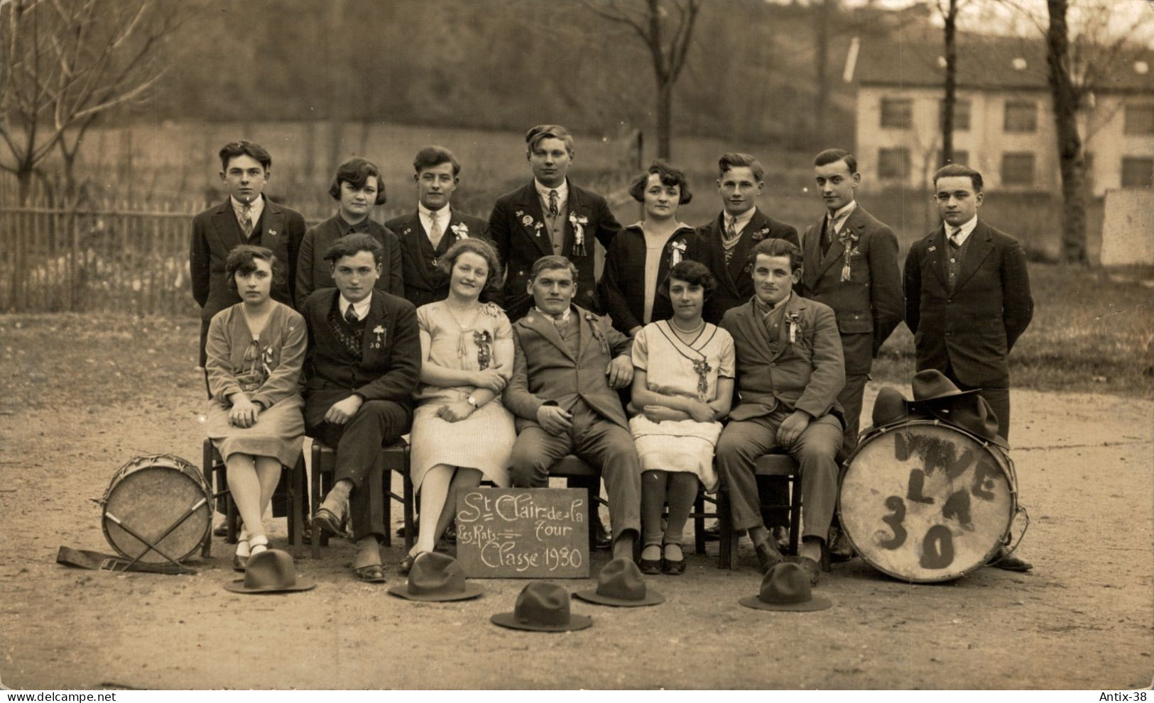 N78 - 38 - SAINT-CLAIR-DE-LA-TOUR - Isère - Carte Photo - Les Conscrits De La Classe 1930 - Autres & Non Classés