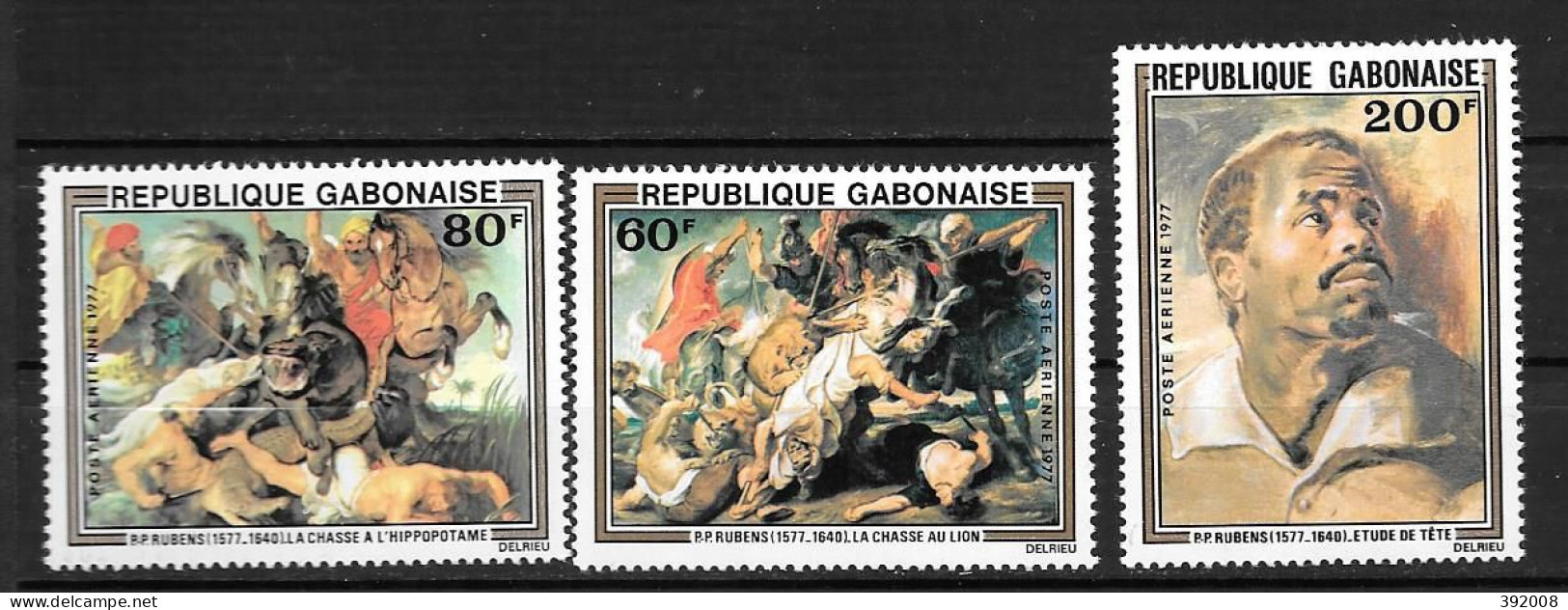 PA - 1977 - N° 199 à 201**MNH - Rubens - Gabun (1960-...)