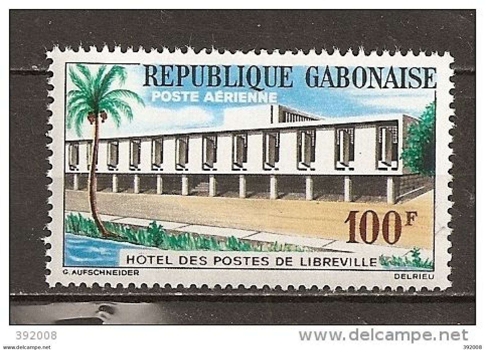 PA - 1963 - N° 12**MNH - 100 Ans De La Poste Au Gabon - Gabun (1960-...)