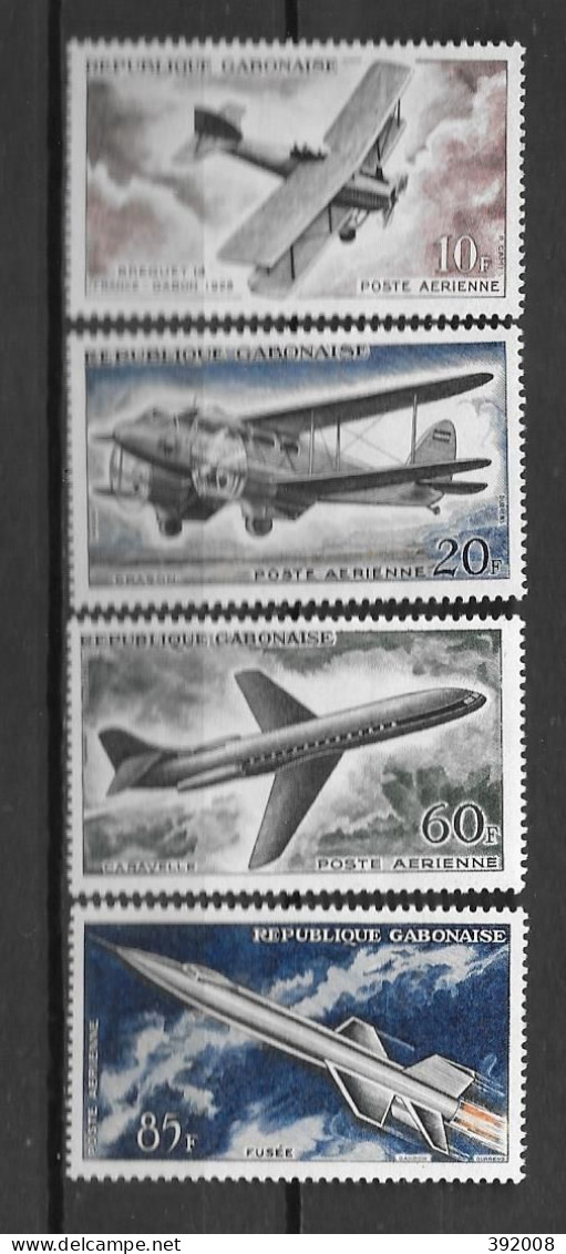 PA - 1962 - N° 7 à 10**MNH - Avions - Gabun (1960-...)