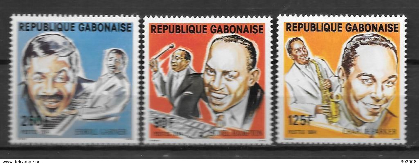 1984 - N° 563 à 565*MH - Musiciens De Jazz  - Gabon (1960-...)