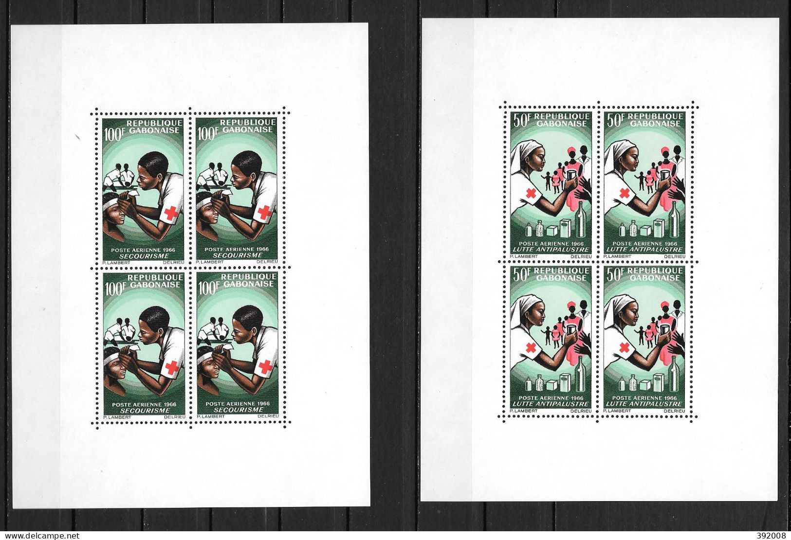 BF - 1966 - N° 4 à 5**MNH - Croix-Rouge - Gabon