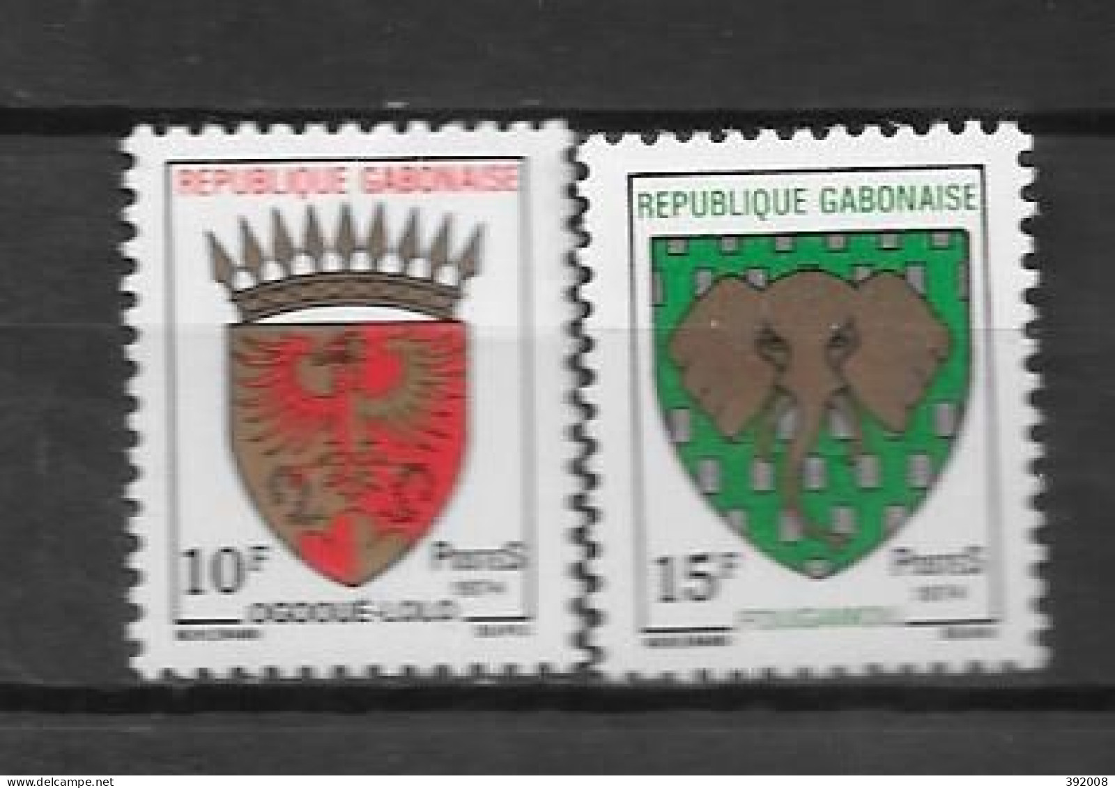 1973 - N° 321 + 322**MNH - Armoirie - Gabon