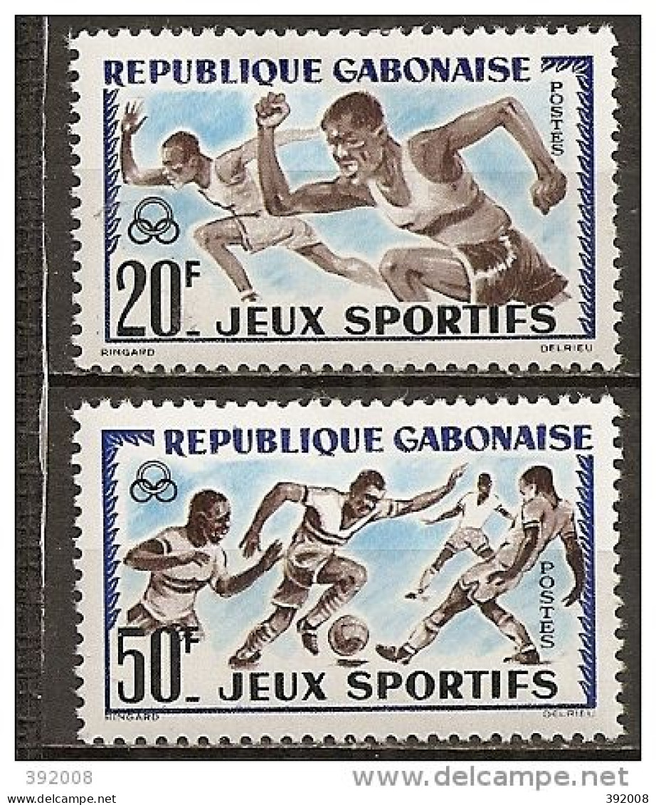 1962 - N° 161 à 162**MNH - Jeux Sportifs D'Abidjan - Gabun (1960-...)
