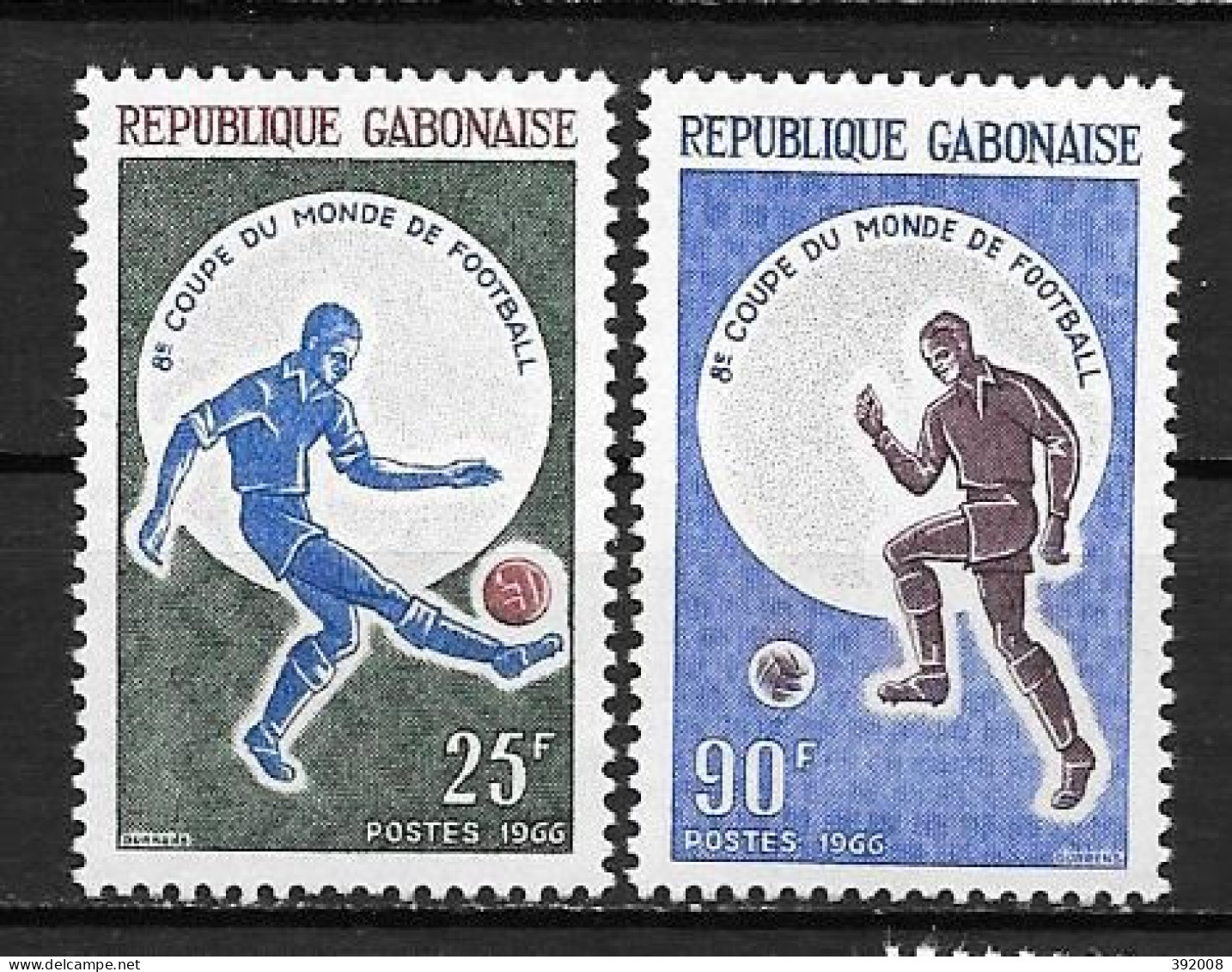 1966 - N° 194 à 195**MNH - Coupe Du Monde De Football à Londres - Gabon (1960-...)