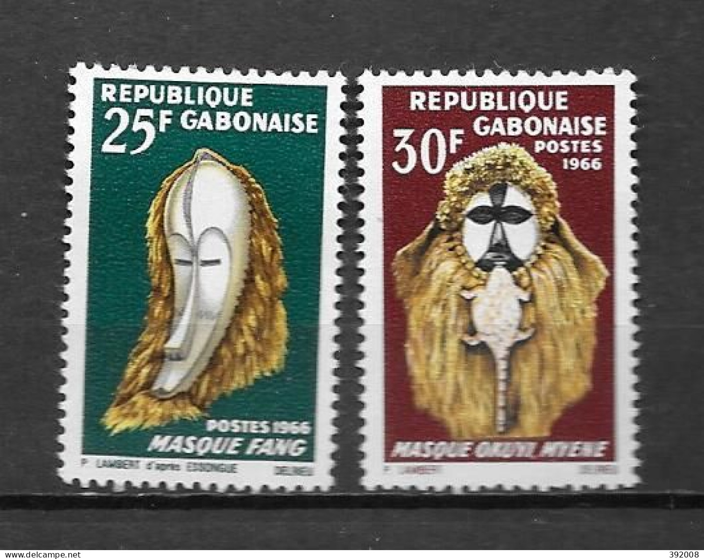 1966 - N° 189 + 190 **MNH - Festival Mondial Des Arts Nègres - Gabon