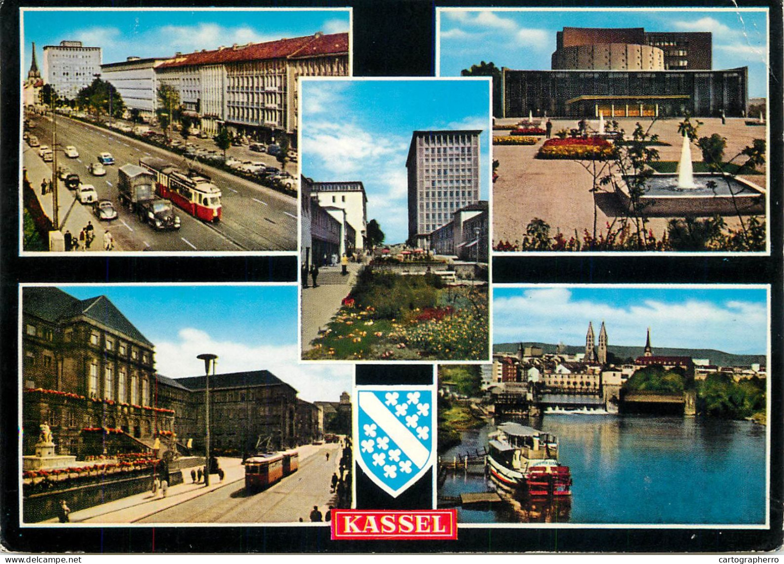 Navigation Sailing Vessels & Boats Themed Postcard Kassel City Hall - Segelboote