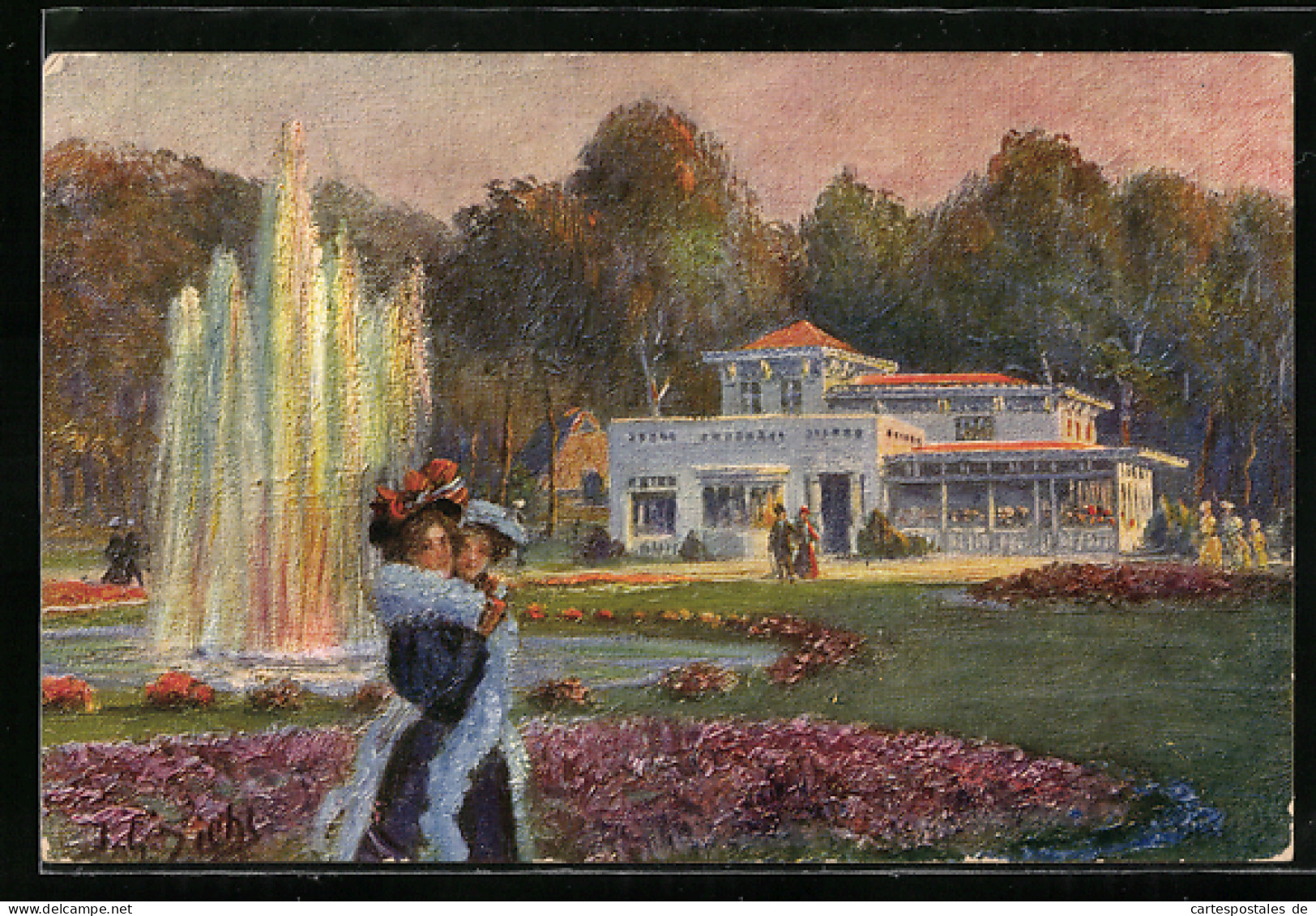 Künstler-AK Oldenburg, Landes-Ausstellung 1905, Weinrestaurant Am Park  - Ausstellungen