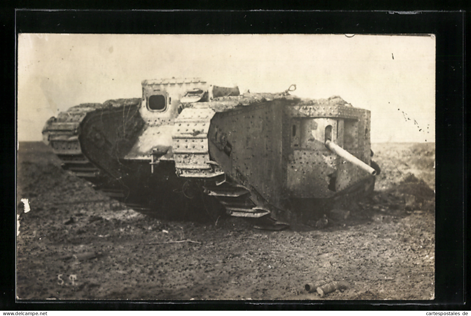 Foto-AK Tank-Panzer Im Schlamm  - Guerra 1914-18