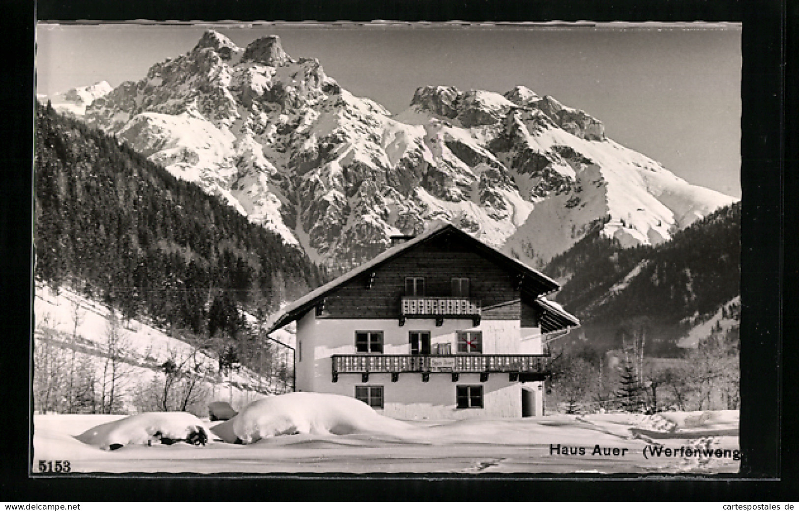 AK Werfenweng, Haus Auer Mit Blick Auf Die Berge  - Autres & Non Classés