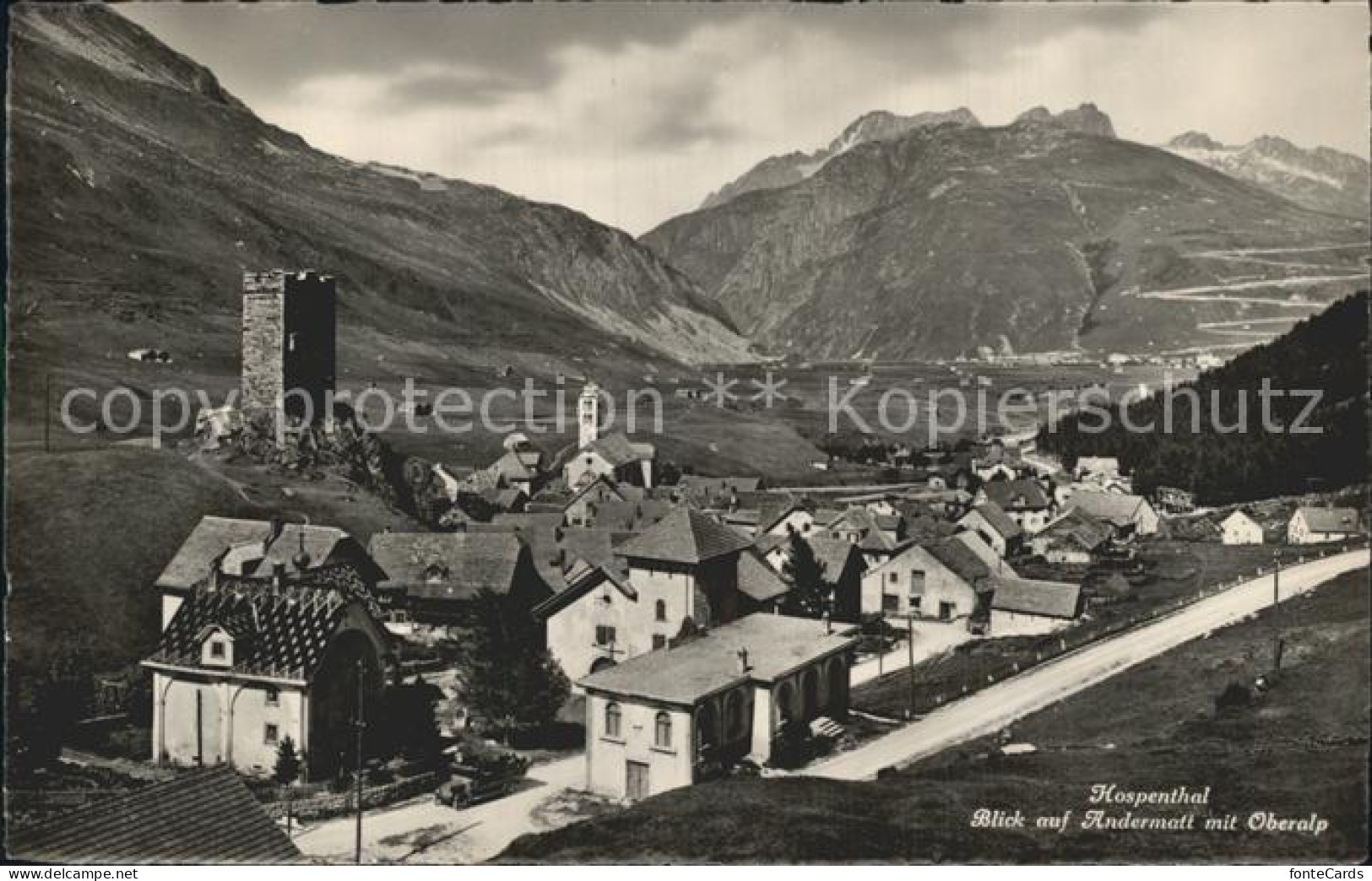 12344754 Hospental Mit Blick Auf Andermatt Und Oberalp Hospental - Autres & Non Classés