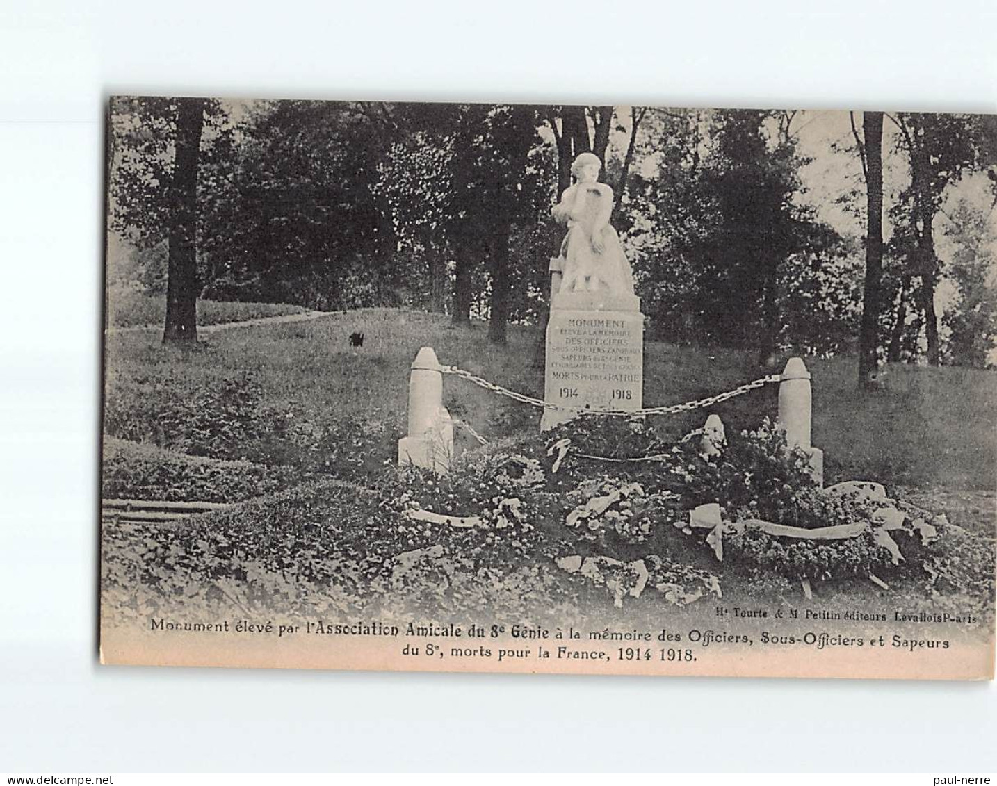 Monument élevé Par L'Association Amicale Du 8e Génie à La Mémoire, Sous-Officiers Et Sapeurs Du 8e - Très Bon état - District 08