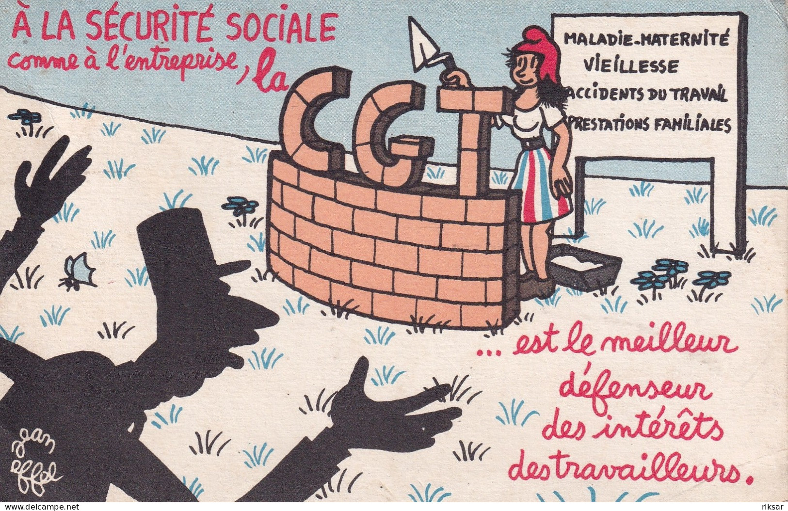 POLITIQUE(SATIRIQUE) SECURITE SOCIALE(DE GAULLE) - Satirische