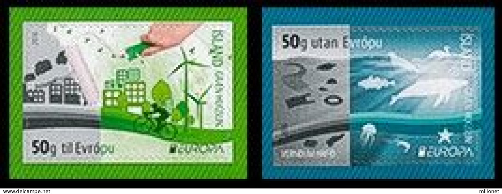 SALE!!! Iceland Islandia Islande Island 2016 EUROPA Think Green 2 Stamps From Booklets (selfadhesive) MNH ** - 2016