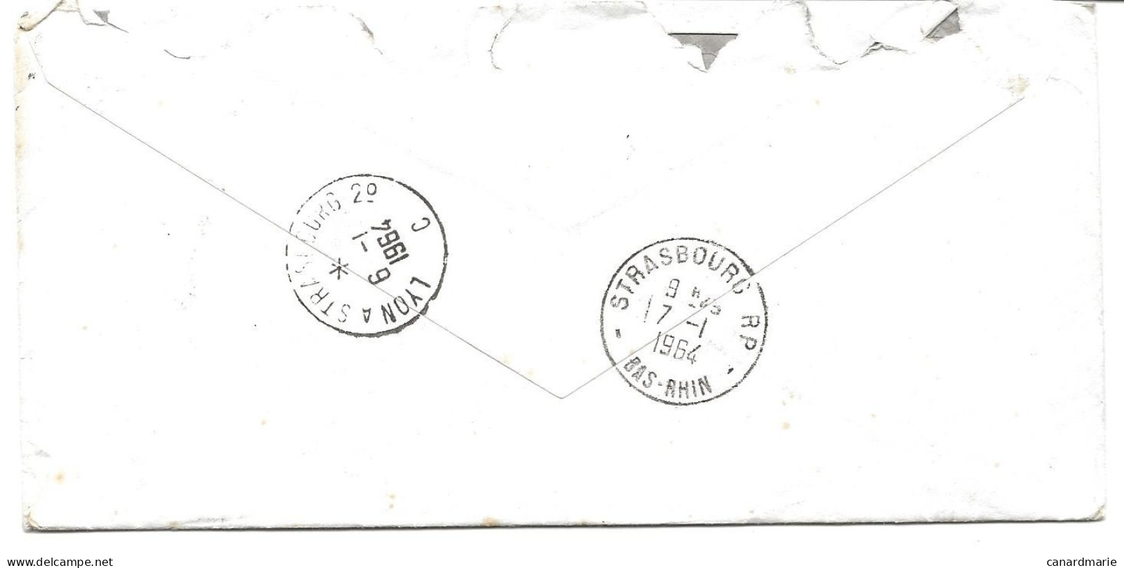 LETTRE PAR EXPRES 1964  AVEC 3 TIMBRES - Briefe U. Dokumente