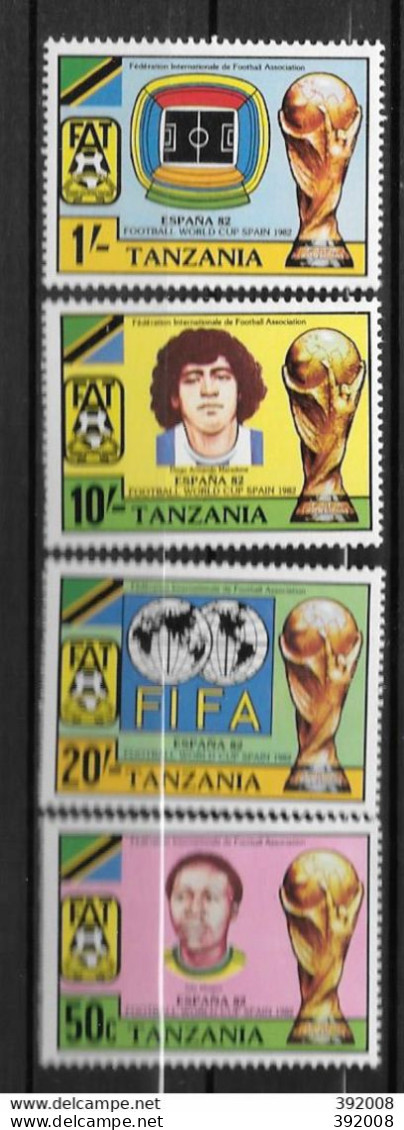 TANZANIE - 199 à 202 **MNH - 1982 – Espagne