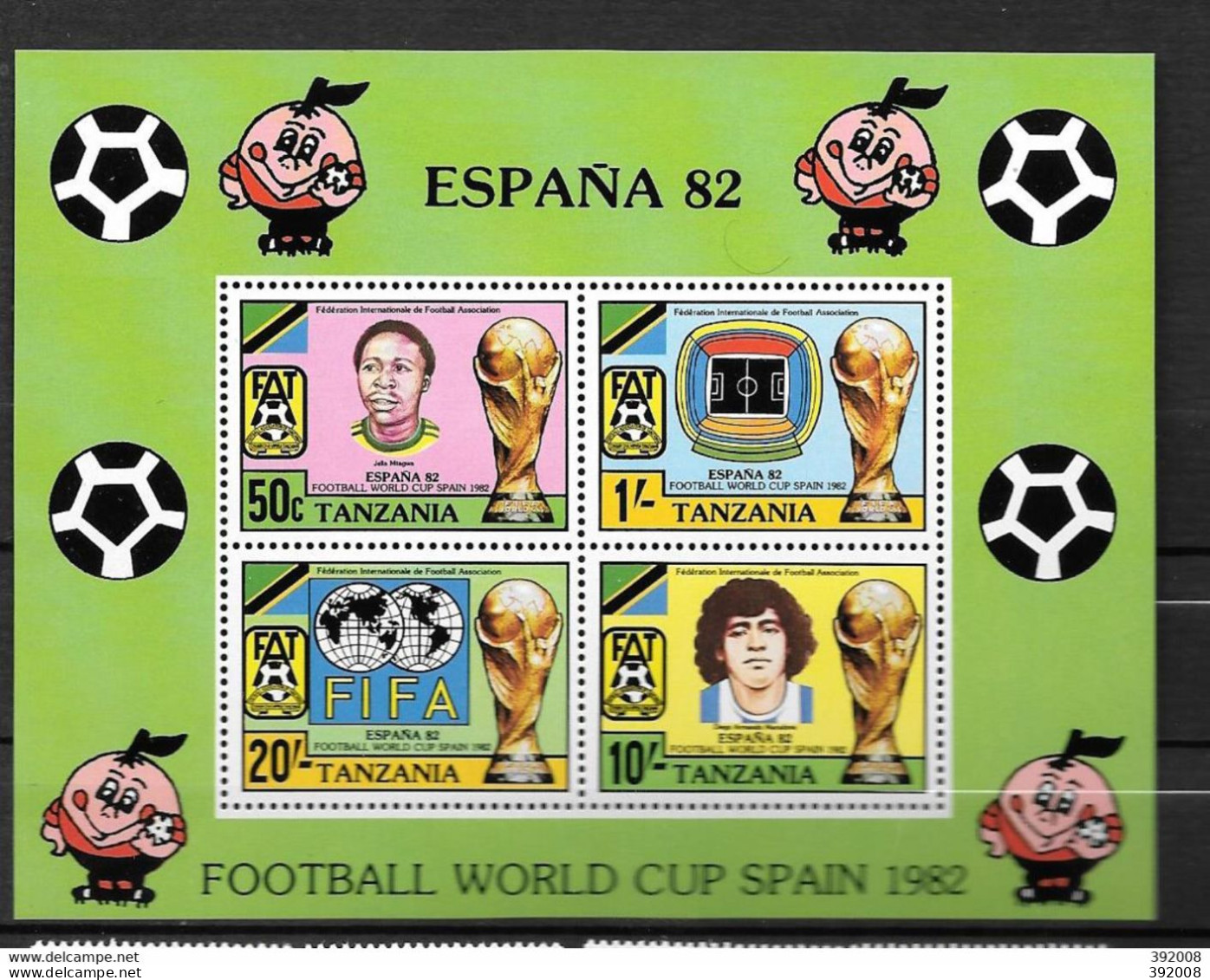 TANZANIE - BF 26 **MNH - 1982 – Spain