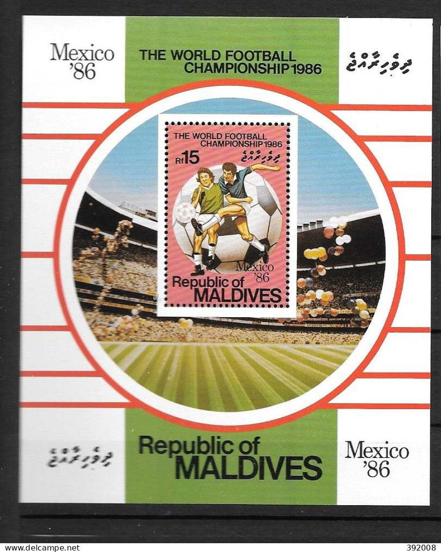 MALDIVES - BF 118 **MNH - 1986 – México