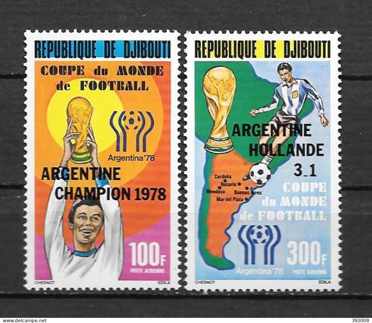 DJIBOUTI - PA 123 à 124**MNH - 1978 – Argentina