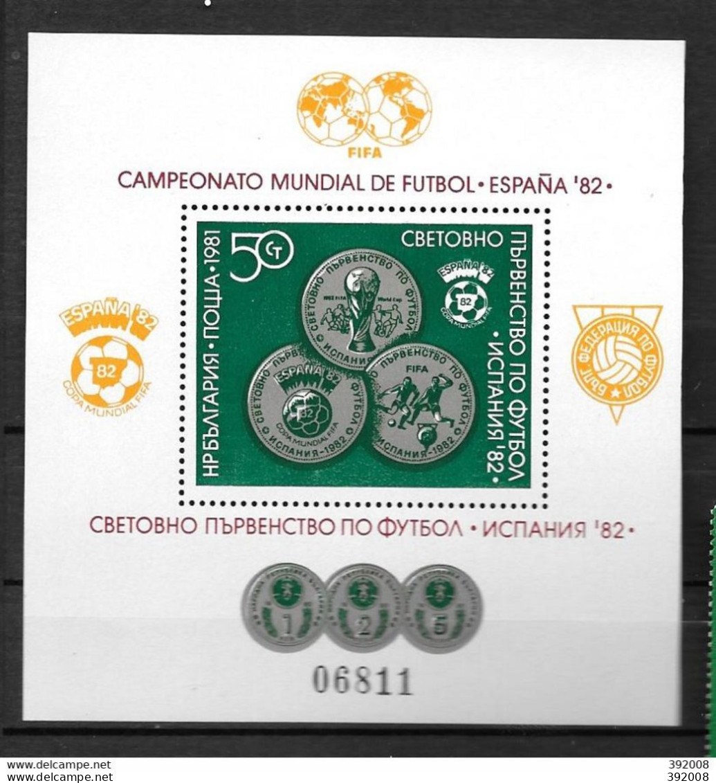 BULGARIE - BF 98 A **MNH - 1982 – Spain