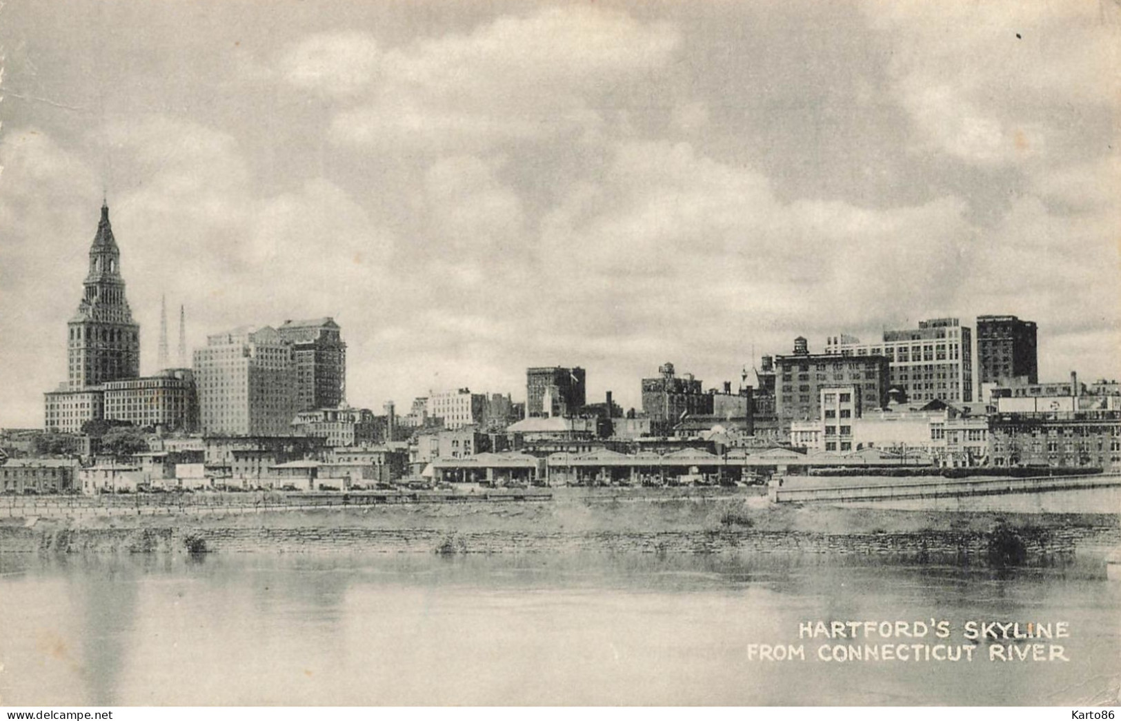 Hartford , Connecticut * Hartford's Skyline From Connecticut River * United States Usa - Hartford