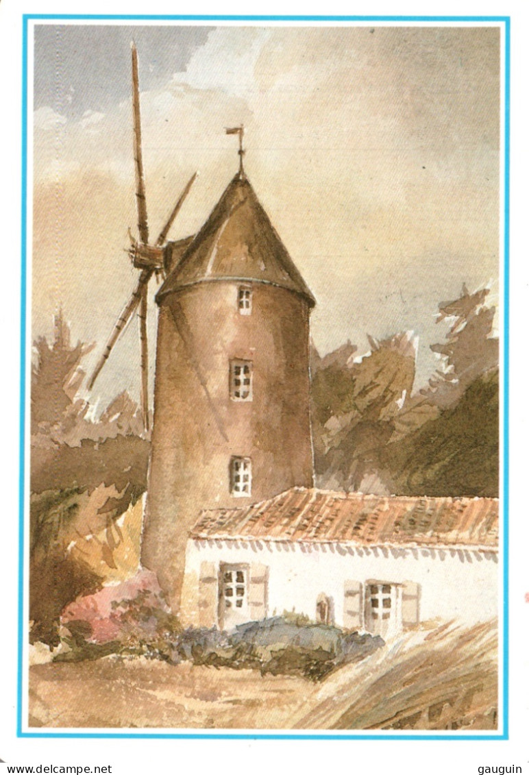 CPM - MOULIN à VENT - Illustration LAMY ... (Région Vendée ?) - Edition Artaud - Moulins à Vent