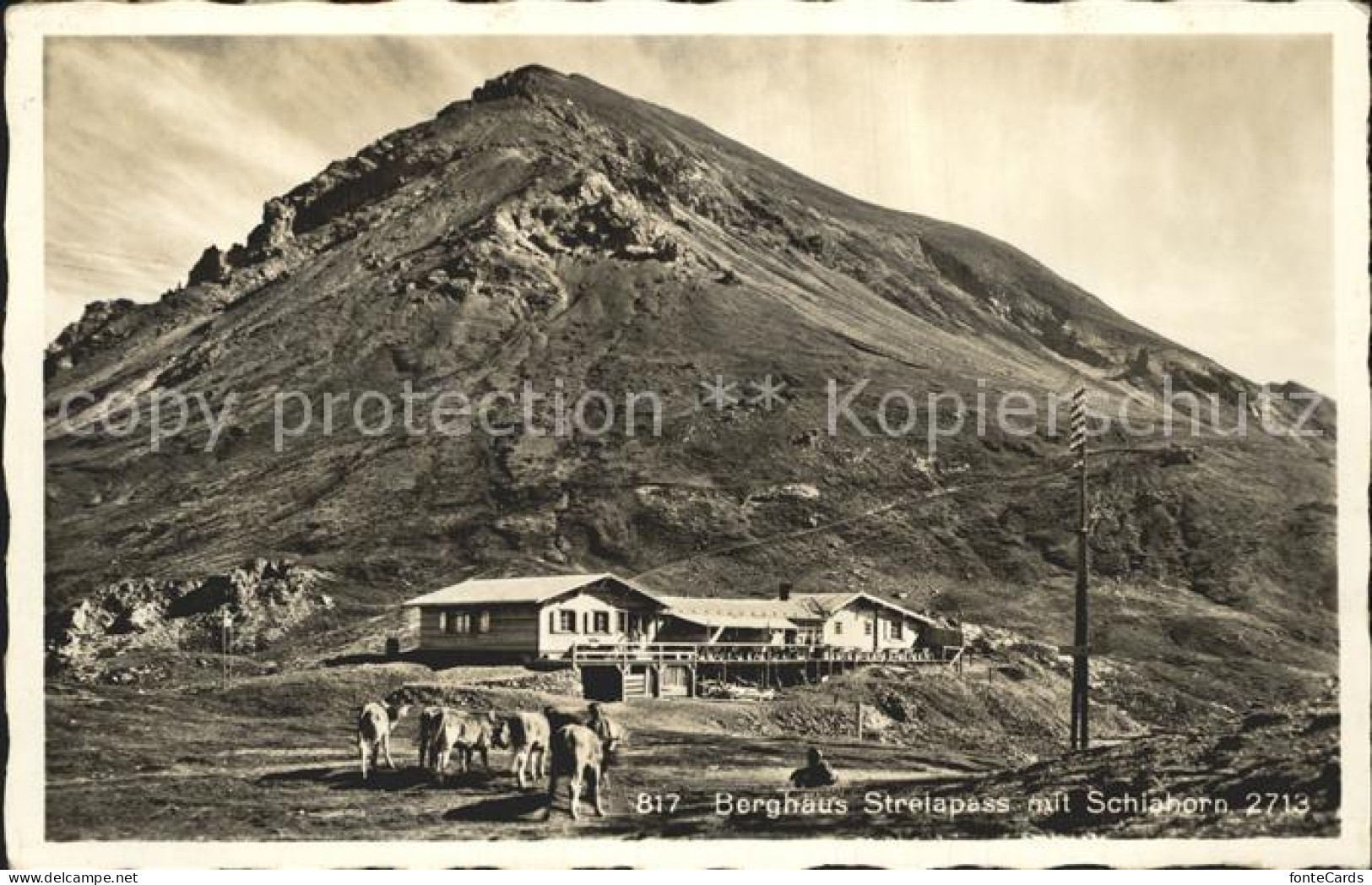 12344664 Davos GR Berghaus Strelapass Mit Schiahorn Davos GR - Autres & Non Classés