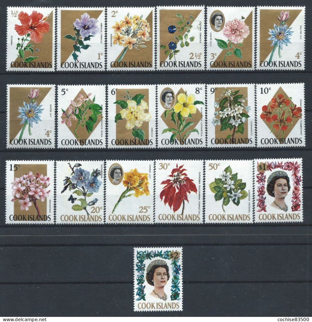 Cook N°137/55** (MNH) 1967 - Fleurs Divers - Cookeilanden