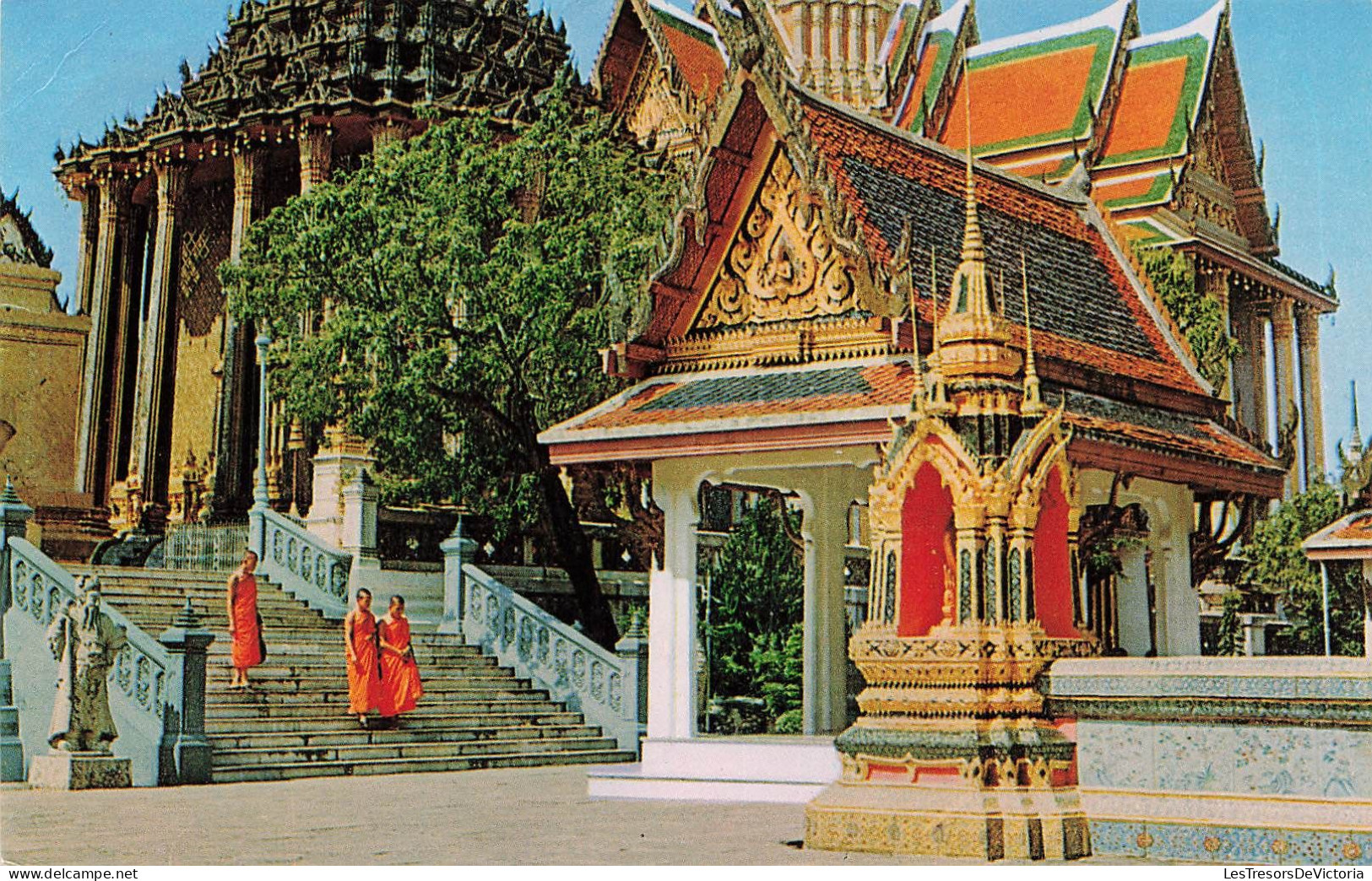 THAILANDE - Inside The Ground Of Emerlad - Buddha Temple - Bangkok - Thailand - Animé - Carte Postale Ancienne - Tailandia