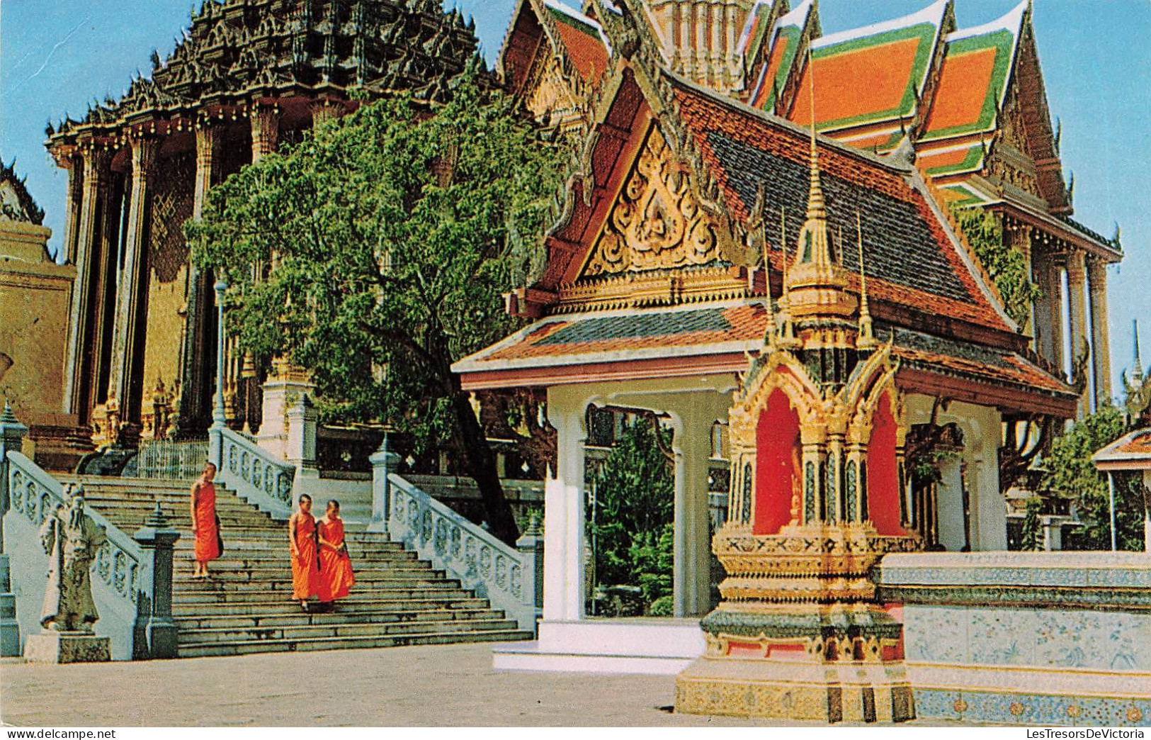 THAILANDE - Inside The Ground Of Emerlad - Buddha Temple - Bangkok - Thailand - Animé - Carte Postale Ancienne - Thaïland