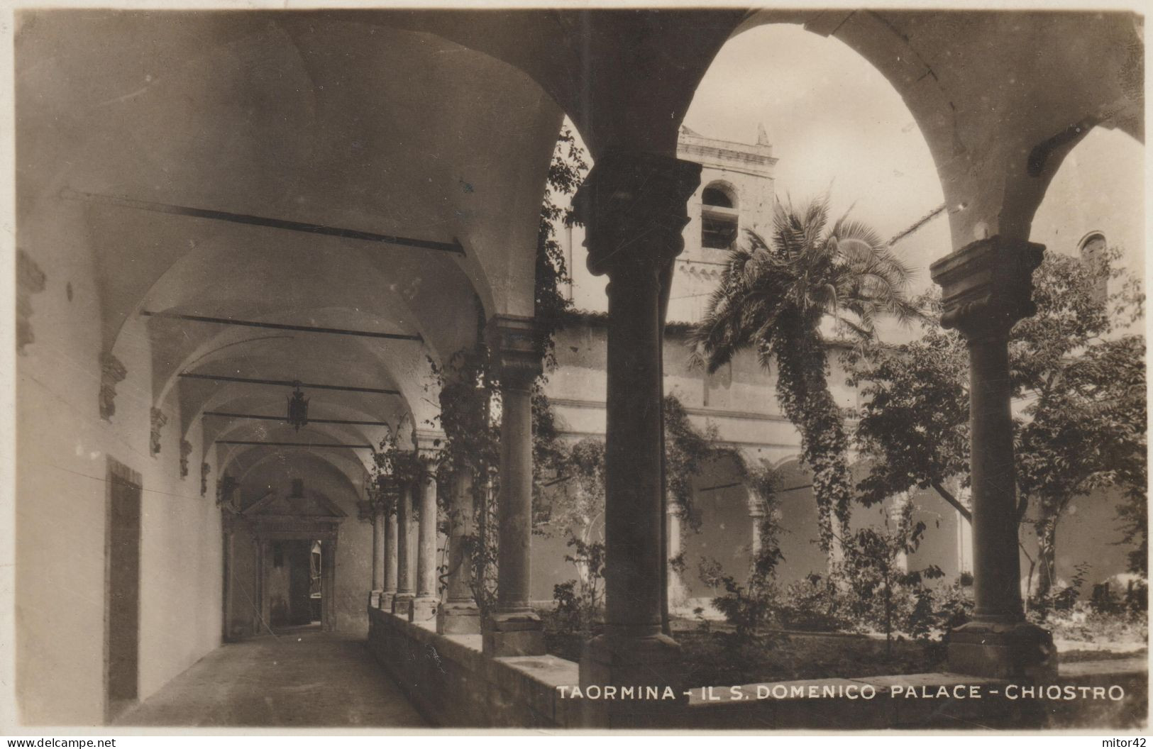 374-Taormina-Messina-Sicilia-Chiostro S.Domenico Palace-Commemorativo 10c."Decennale"-v.1934 X Roma - Messina