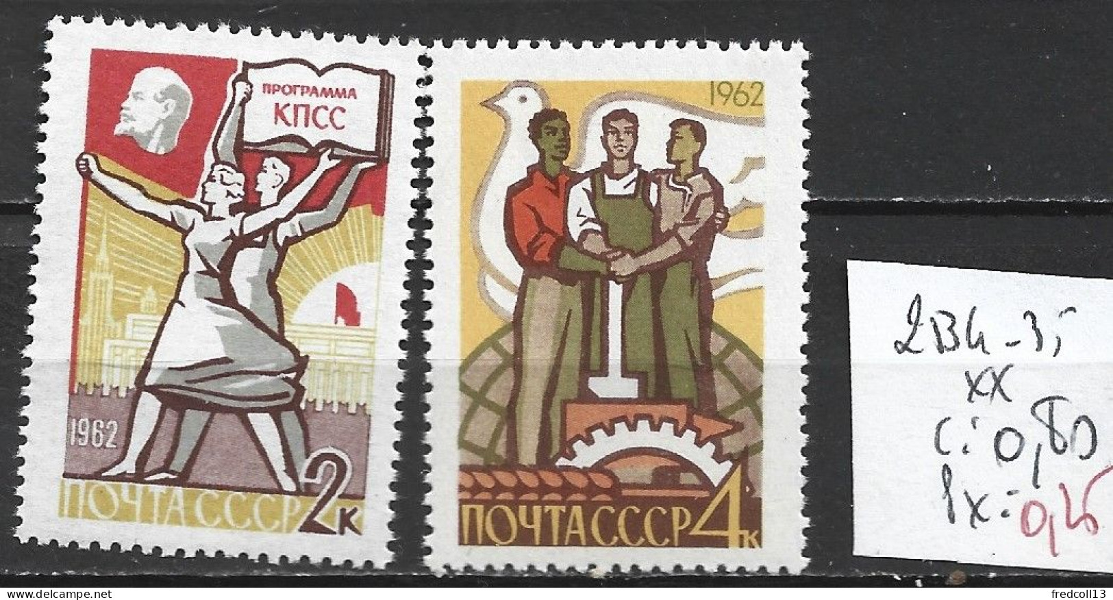 RUSSIE 2534-35 ** Côte 0.80 € - Neufs