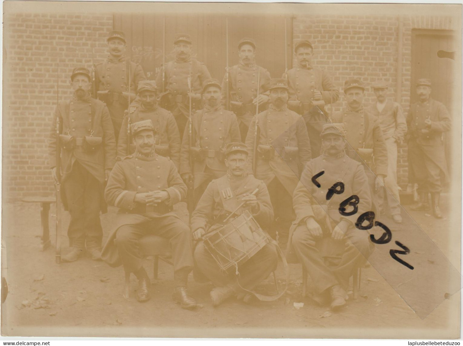 PHOTO ANCIENNE - MILITARIA - POILUS Du 140e Régiment D'Infanterie - Tambour - Uniforme - Vers 1915 - Europa