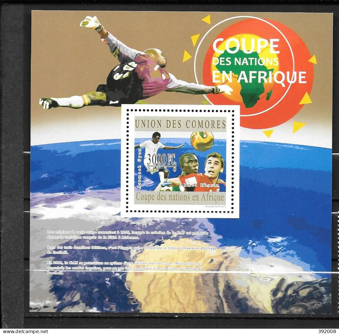 CAN 2010 - COMORES - BF 270 **MNH - Fußball-Afrikameisterschaft