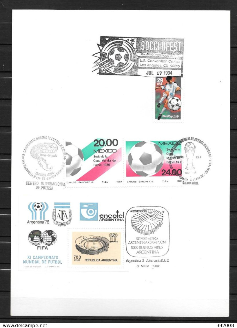 Oblitération Mondialcd1986 Mexique, 1994 USA - Altri & Non Classificati