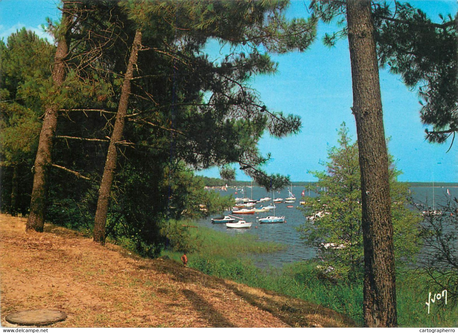 Navigation Sailing Vessels & Boats Themed Postcard Lac De Lacanau Gironde - Segelboote