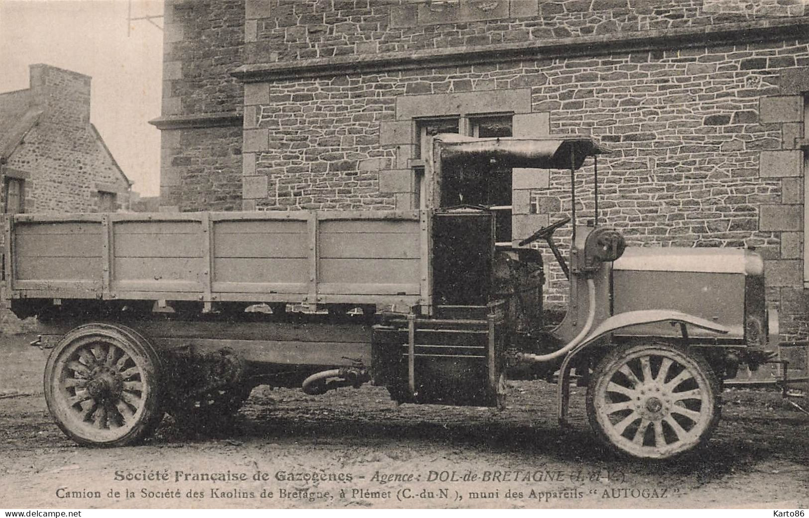 Plémet * Camion Société Des Kaolins De Bretagne Appareil AUTOGAZ Société Française De Gazogènes Dol Bretagne Mine - Sonstige & Ohne Zuordnung