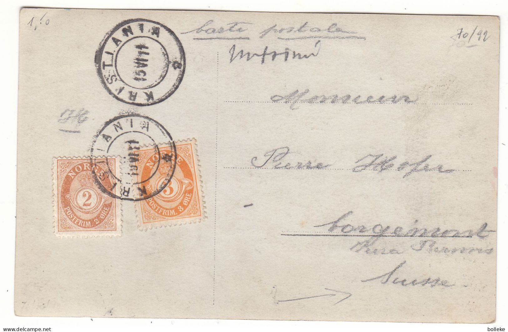 Norvège - Carte Postale De 1911 - Oblit Kristiania - Exp Vers La Suisse - Vur Soleil De Minuit - - - Briefe U. Dokumente