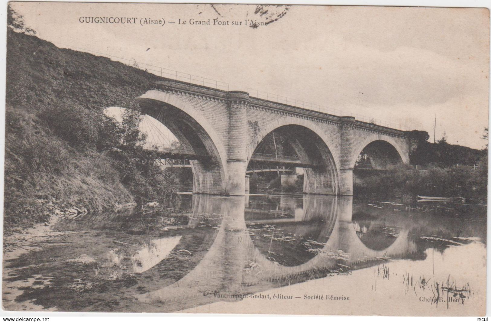 AISNE - GUIGNICOURT - Le  Grand Pont Sur L'Aisne - Sonstige & Ohne Zuordnung