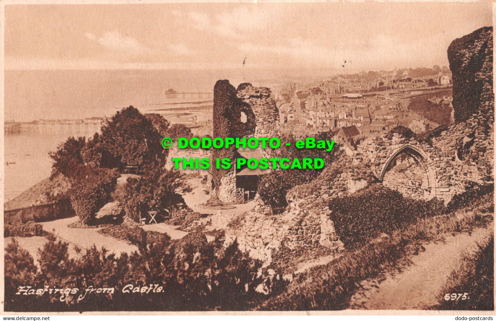 R547301 Hastings From Castle. 6975. Royal Victoria Library. St. Leonards On Sea. - World