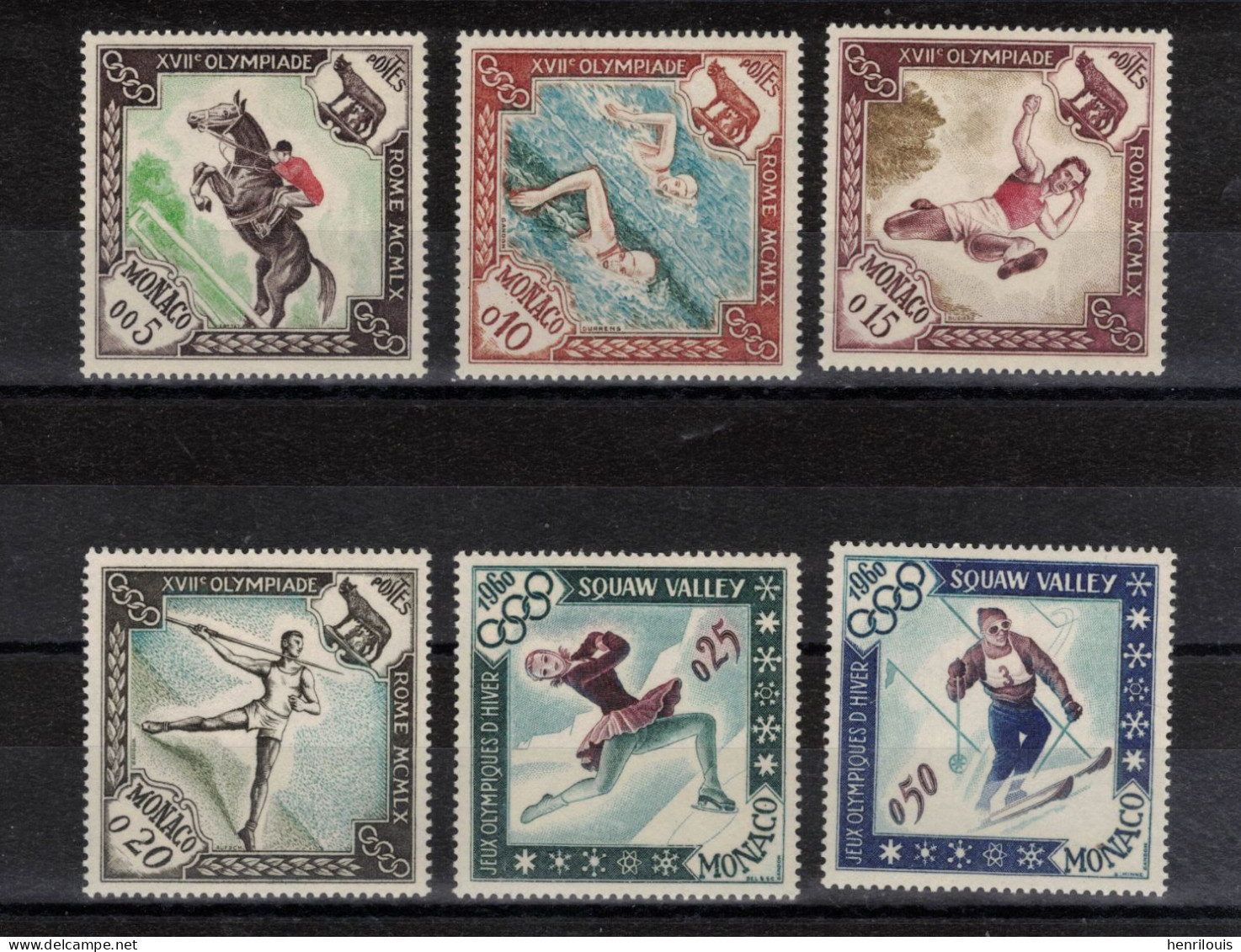 MONACO  Timbres Neufs **  De  1960 ( Ref  MC558)  Sport -Jeux Olympiques - Unused Stamps