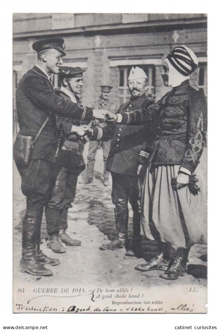 GUERRE DE 1914 - De Bons Alliés ! - A Good Shake Hand ! - Animée - Guerra 1914-18