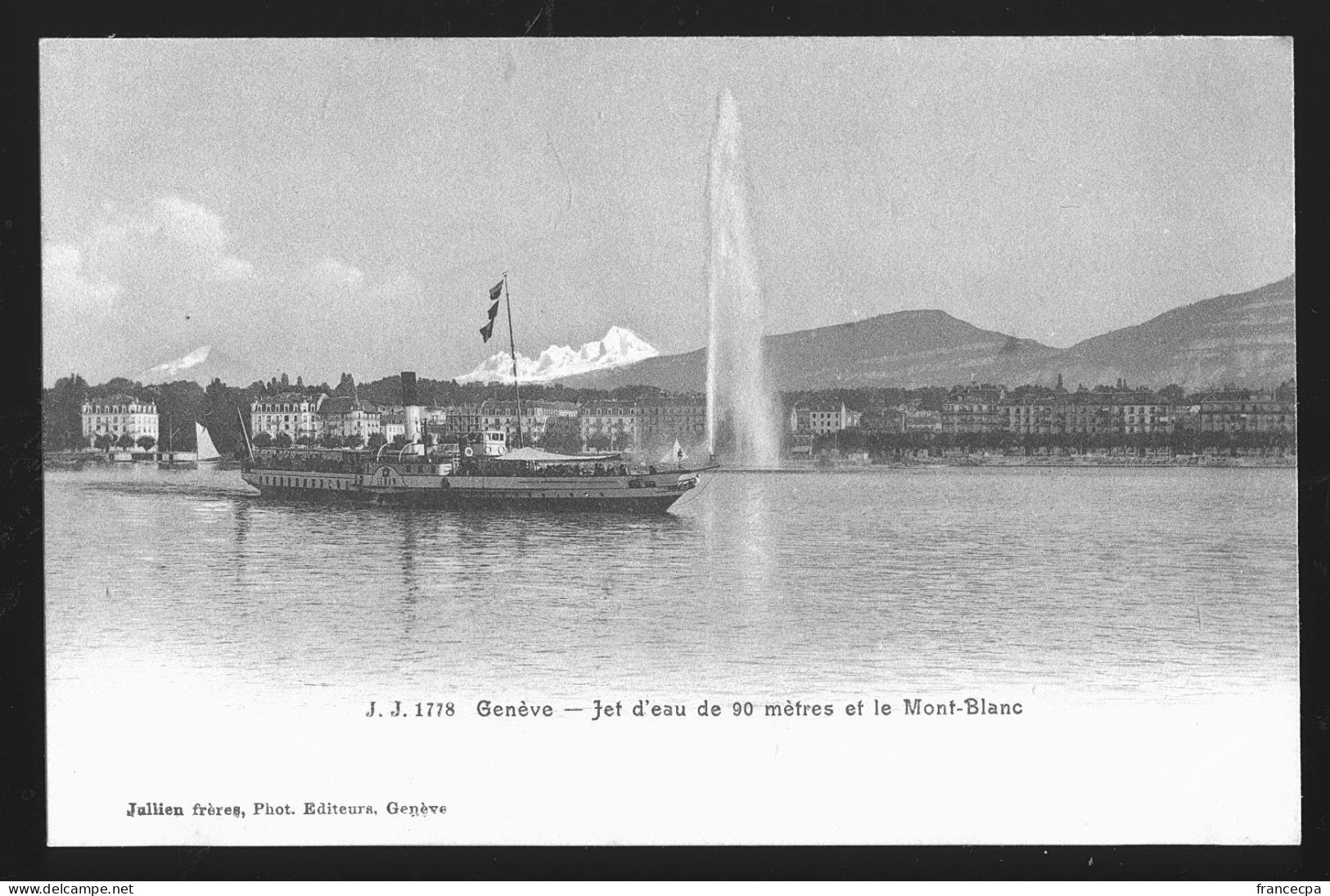 14636 - SUISSE - GENEVE - Jet D'eau De 90 Mètres Et Le Mont-Blanc - Genève