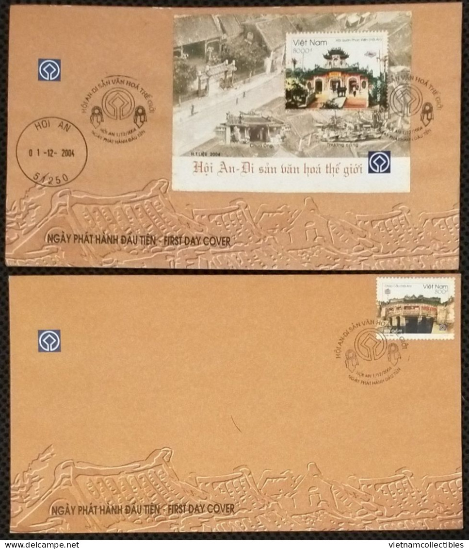 FDC Vietnam Viet Nam Covers 2004 : Hoi An - The World Cultural Heritage / Bridge / Phuc Kien Pagoda - RARE (Ms931) - Viêt-Nam