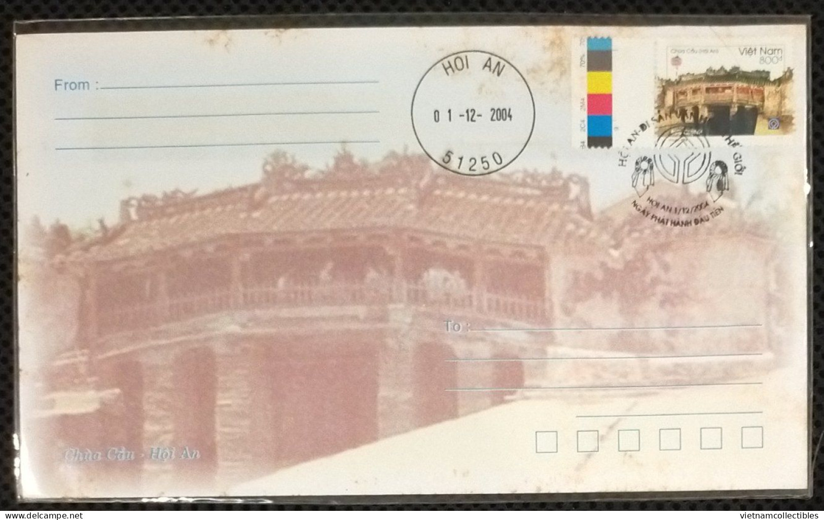 FDC Vietnam Viet Nam Cover 2004 : Hoi An - The World Cultural Heritage / Bridge / Phuc Kien Pagoda (Ms931) - Vietnam